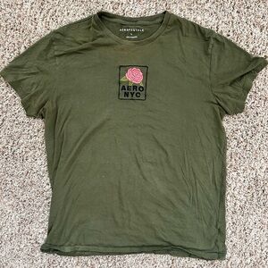 Aeropostale Forest Green Crew Neck Tee